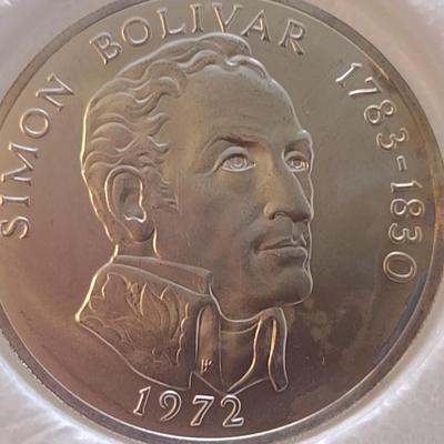 1972 Panama 20 Balboas 2000 Grain Sterling Silver .925 Proof Coin Franklin Mint (#42)