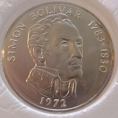 1972 Panama 20 Balboas 2000 Grain Sterling Silver .925 Proof Coin Franklin Mint (#42)
