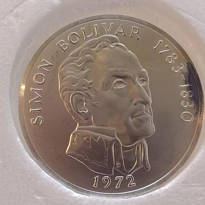 1972 Panama 20 Balboas 2000 Grain Sterling Silver .925 Proof Coin Franklin Mint (#43)