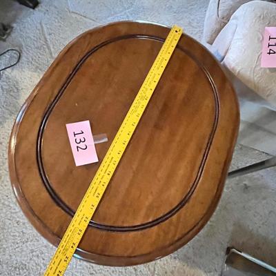 Oval side table