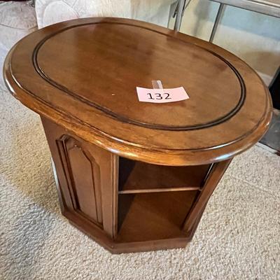 Oval side table