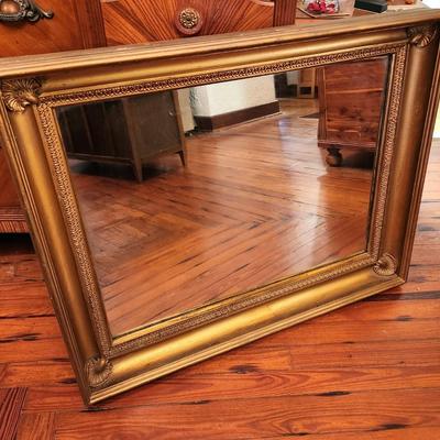 Lot #142 Heavy Vintage Wall Mirror