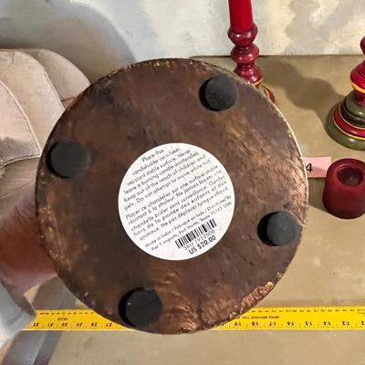 3 Mexican style wood candles
