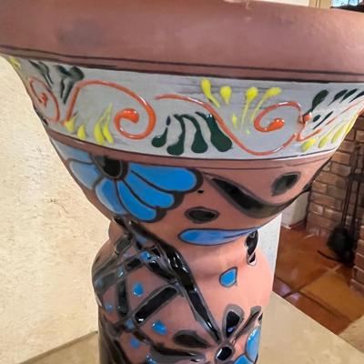 Talavera pottery Bird bath