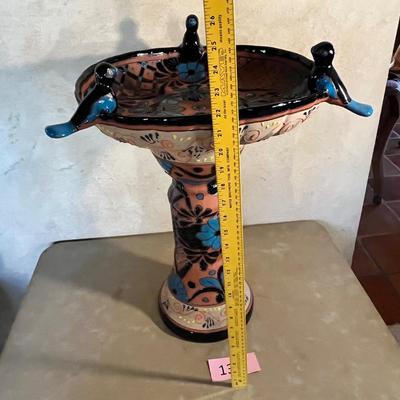 Talavera pottery Bird bath