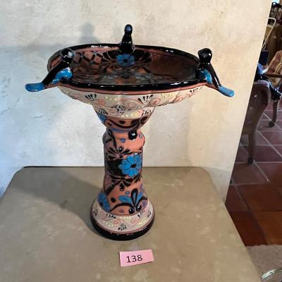 Talavera pottery Bird bath