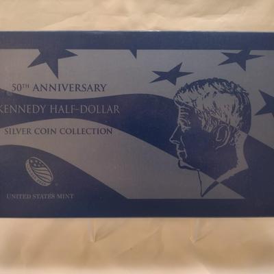 United States Mint 50th Anniversary Kennedy Half-Dollar Silver Coin Collection Four Coin Set (#45)