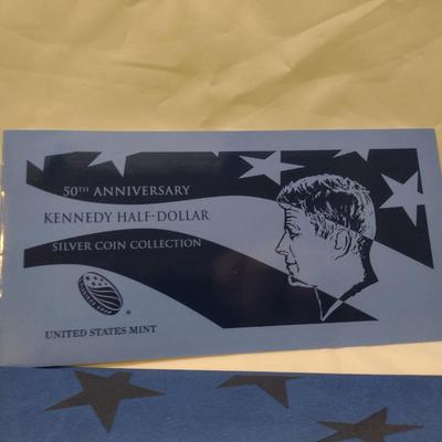 United States Mint 50th Anniversary Kennedy Half-Dollar Silver Coin Collection Four Coin Set (#45)
