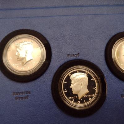 United States Mint 50th Anniversary Kennedy Half-Dollar Silver Coin Collection Four Coin Set (#45)