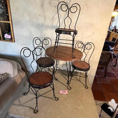 Antique Child's Ice Cream Parlor table set