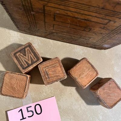 Antique Alphabet blocks in original box