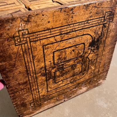 Antique Alphabet blocks in original box