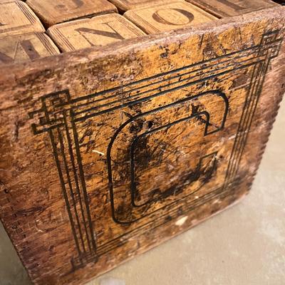 Antique Alphabet blocks in original box