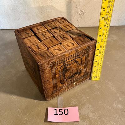Antique Alphabet blocks in original box