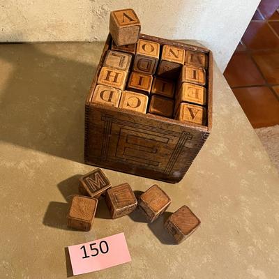 Antique Alphabet blocks in original box