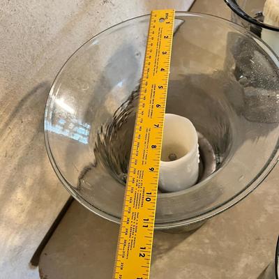 3 Glass candle holders
