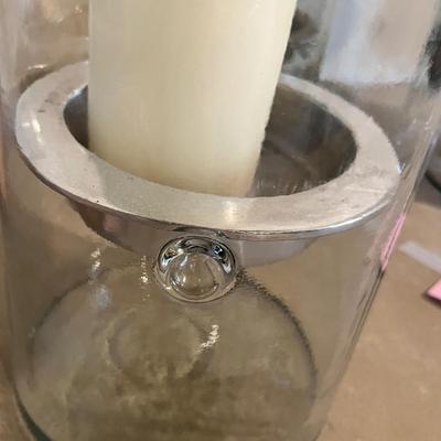 3 Glass candle holders