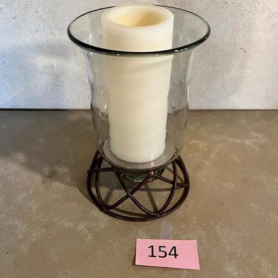 Glass & Metal Vase/ Candle holder