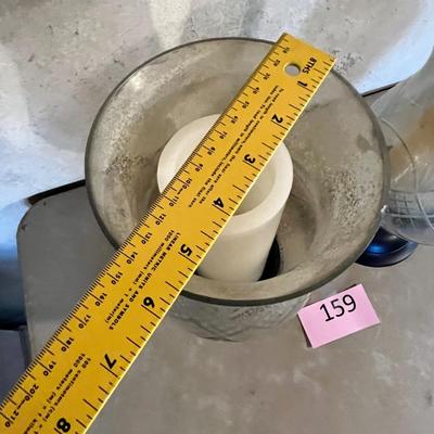 2 Metal & Glass candle holders
