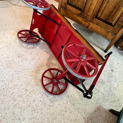 Restored antique buckboard style wagon