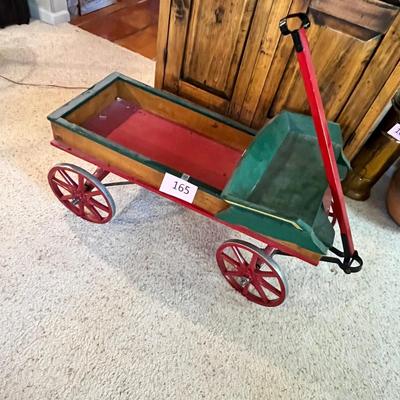 Restored antique buckboard style wagon