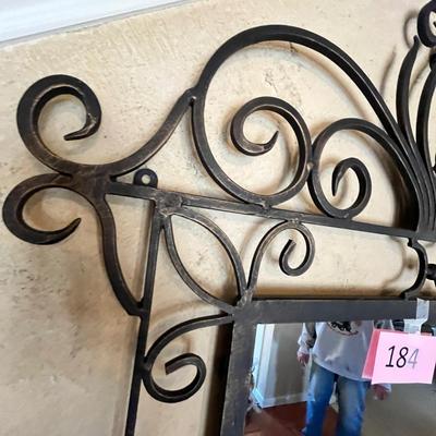 Wrought iron mirror