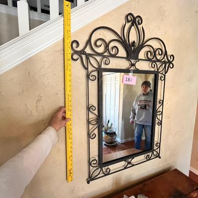 Wrought iron mirror