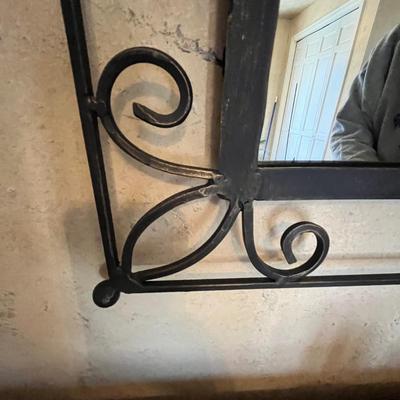 Wrought iron mirror