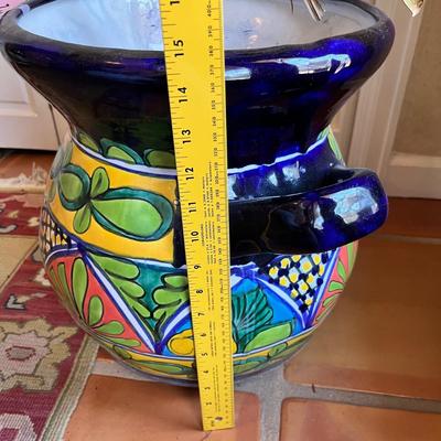 Talavera deep pot w/ Plant