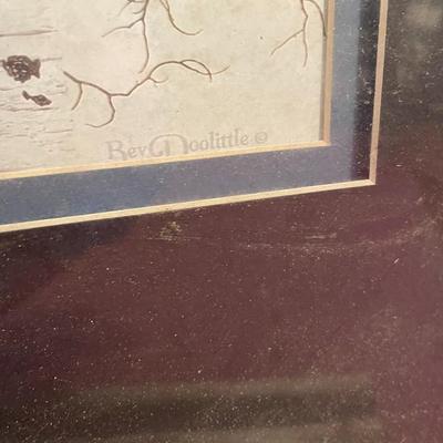 Framed Winter Hunting Portrait with Arrowhead