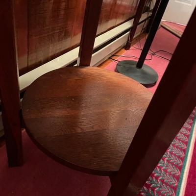 Vintage Oak Round End Table