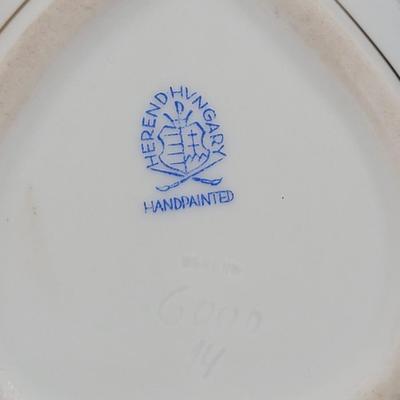 HEREND antique heart shaped covered dish