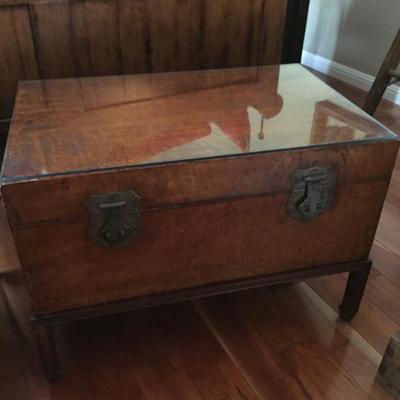 Asian Chest with wooden stand