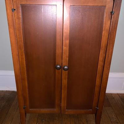 Small wood cabinet (one of two)