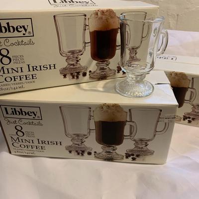 3 Libbey mini Irish coffee sets (24 glasses) NIB