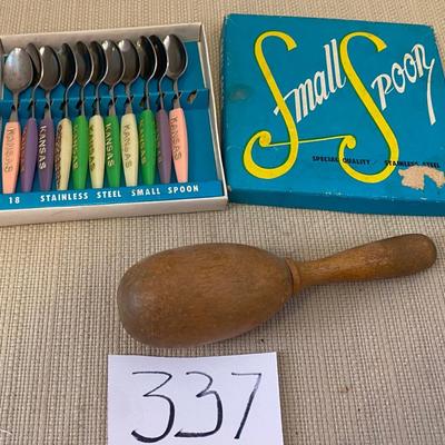 Vintage Small Spoons and Wooden Darner