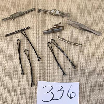 Vintage Tie Clip Hair Barretts and Pins