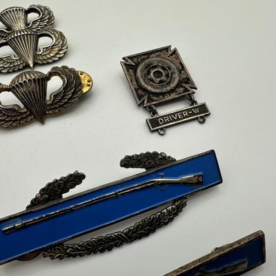 Various Sterling Military Medals