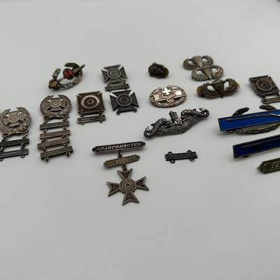 Various Sterling Military Medals