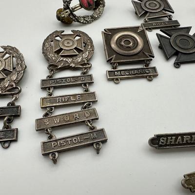 Various Sterling Military Medals