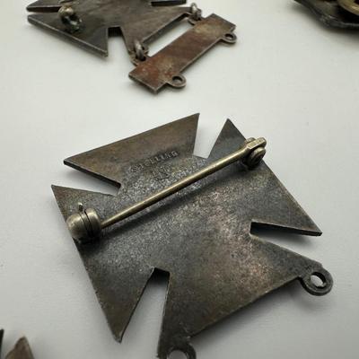 Various Sterling Military Medals