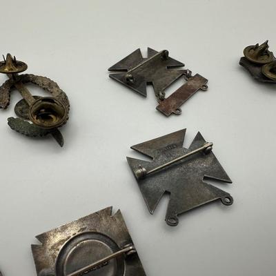 Various Sterling Military Medals