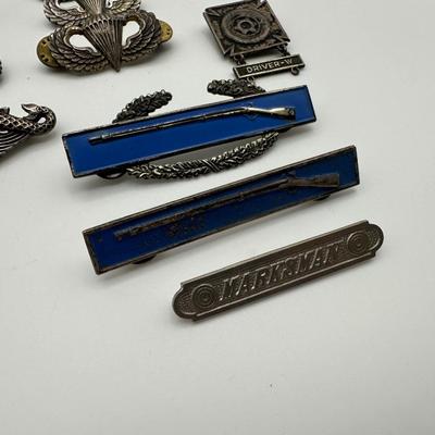 Various Sterling Military Medals