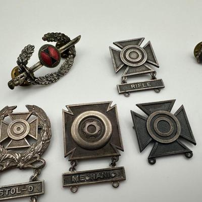 Various Sterling Military Medals