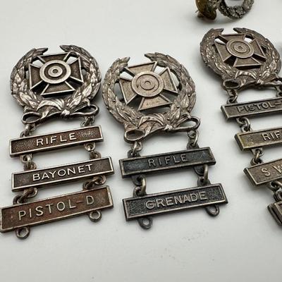 Various Sterling Military Medals