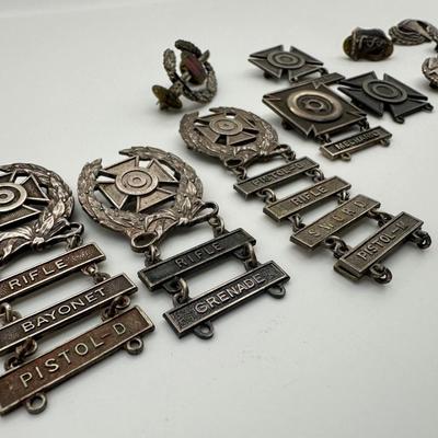 Various Sterling Military Medals