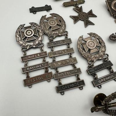 Various Sterling Military Medals