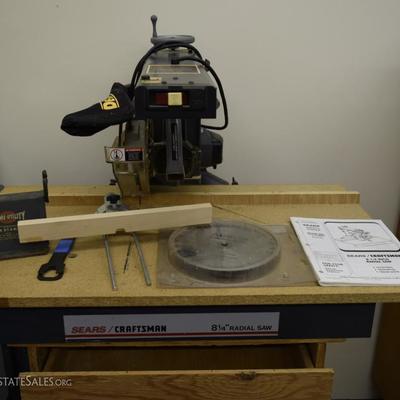 Craftsman Radial Table Saw w/mobile cabinet