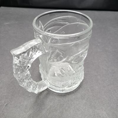 1995 Batman & Robin Clear Glass Mugs (Pair)