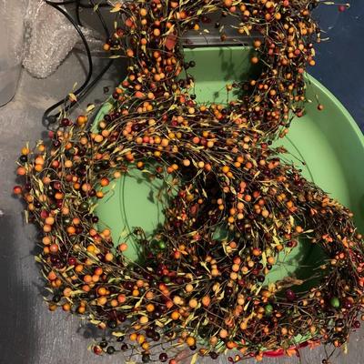 3 Fall wreaths with hard storage case